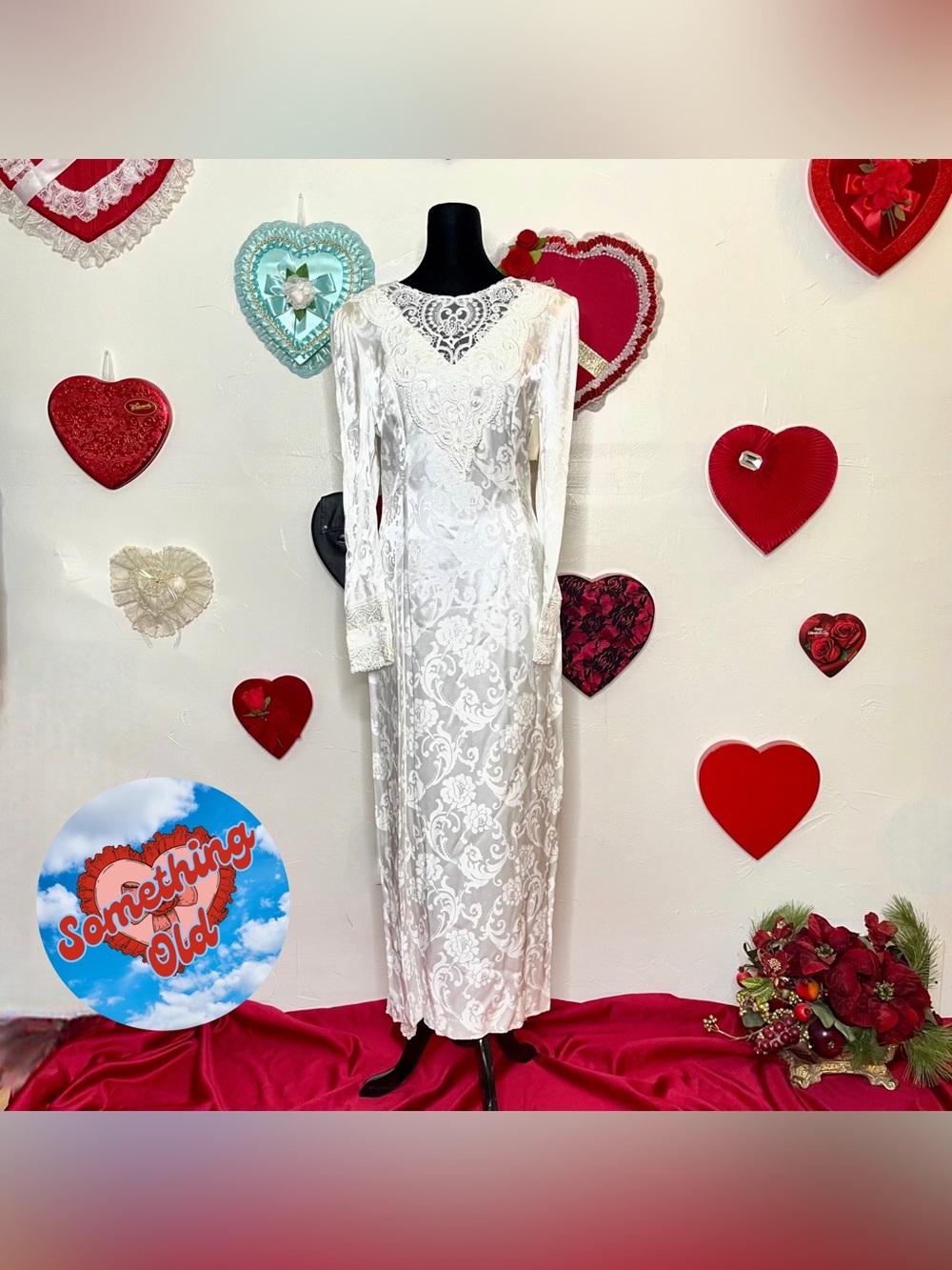 NWT JESSICA MCCLINTOCK WHITE JACQUARD BOHEMIAN LACE RUFFLE WEDDING DRESS 9/10